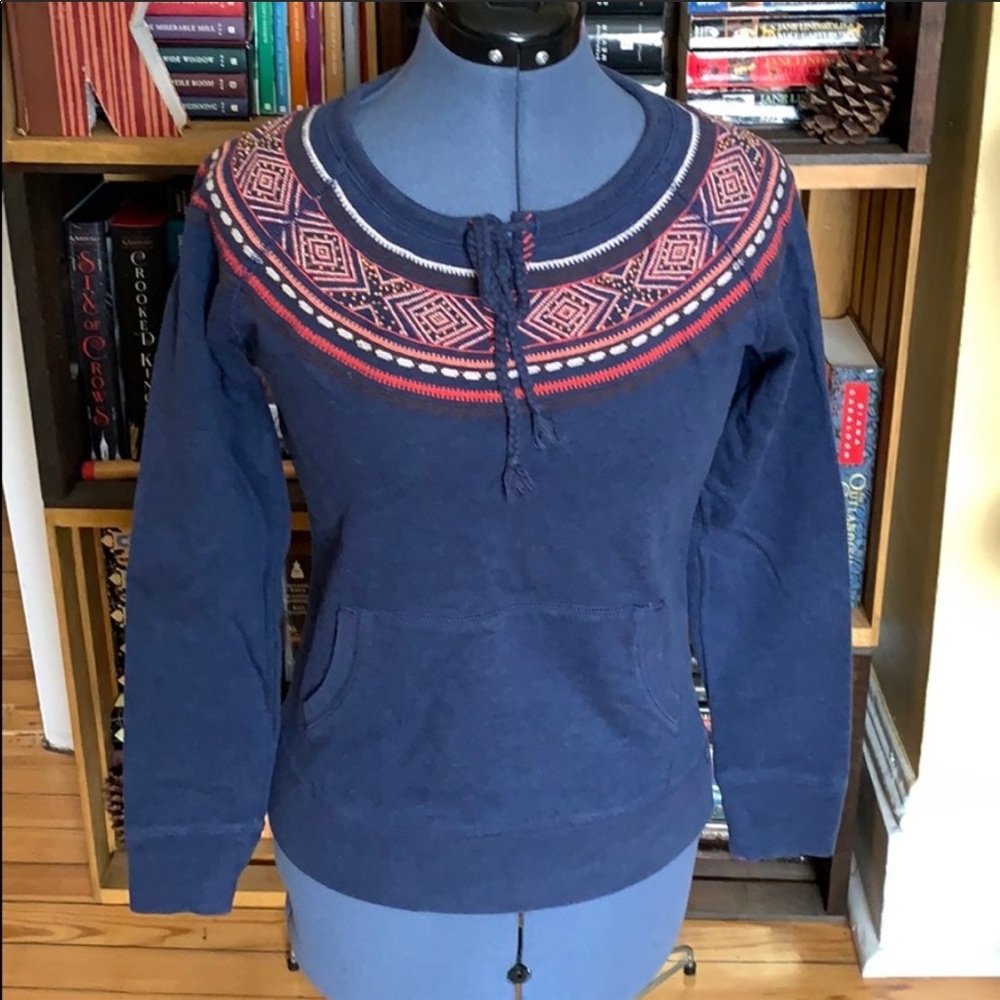 Lucky Brand boho beaded pullover